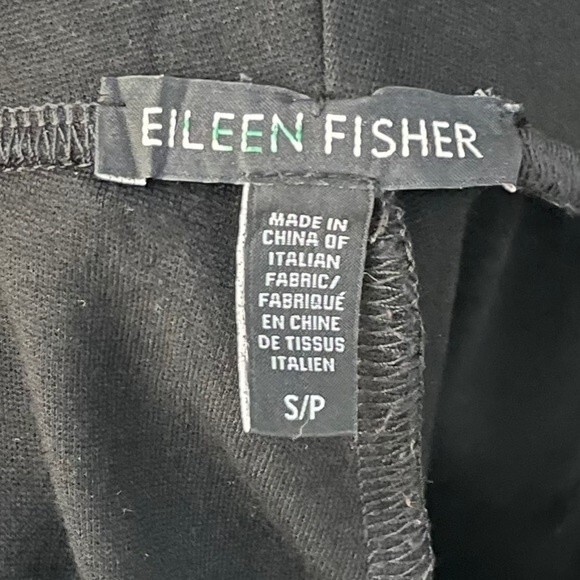 Eileen Fisher Black Stretch Ponte Pull-On Slim Fit Pants Small Officewear Career - Picture 12 of 13